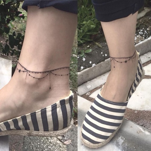 tattoo lắc chân cho nữ