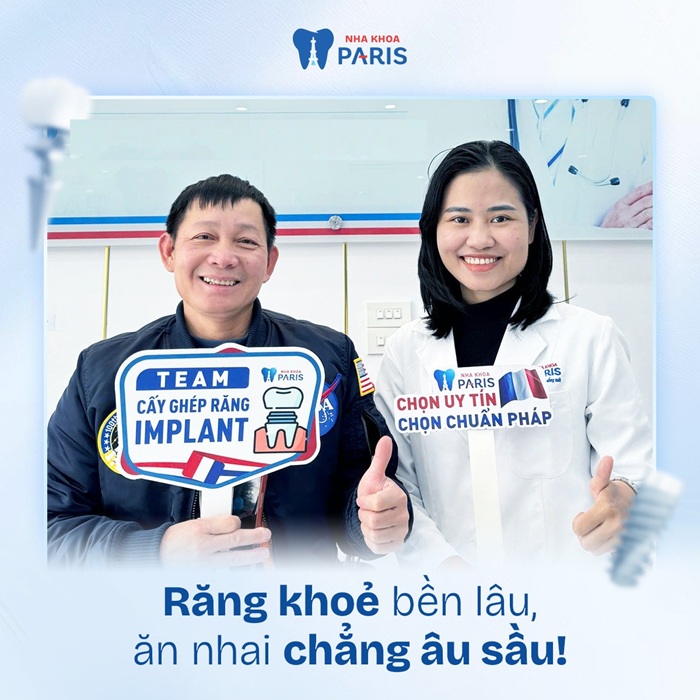 Trồng răng an toàn tại Nha khoa Paris Nguyễn Thái Học