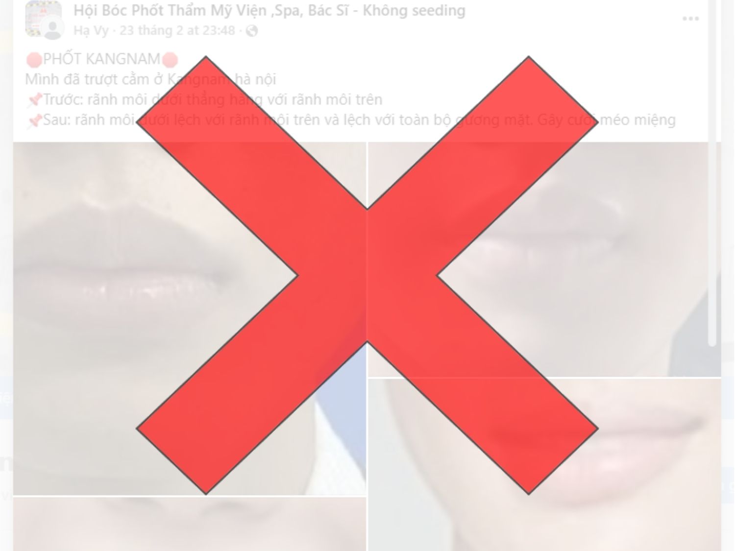 bài viết bóc phốt không có căn cứ về kangnam